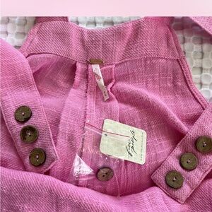 NWT Free People SunDrenched Overalls in XL
